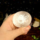 Honey Bee Selenite Engraved Palm Stone